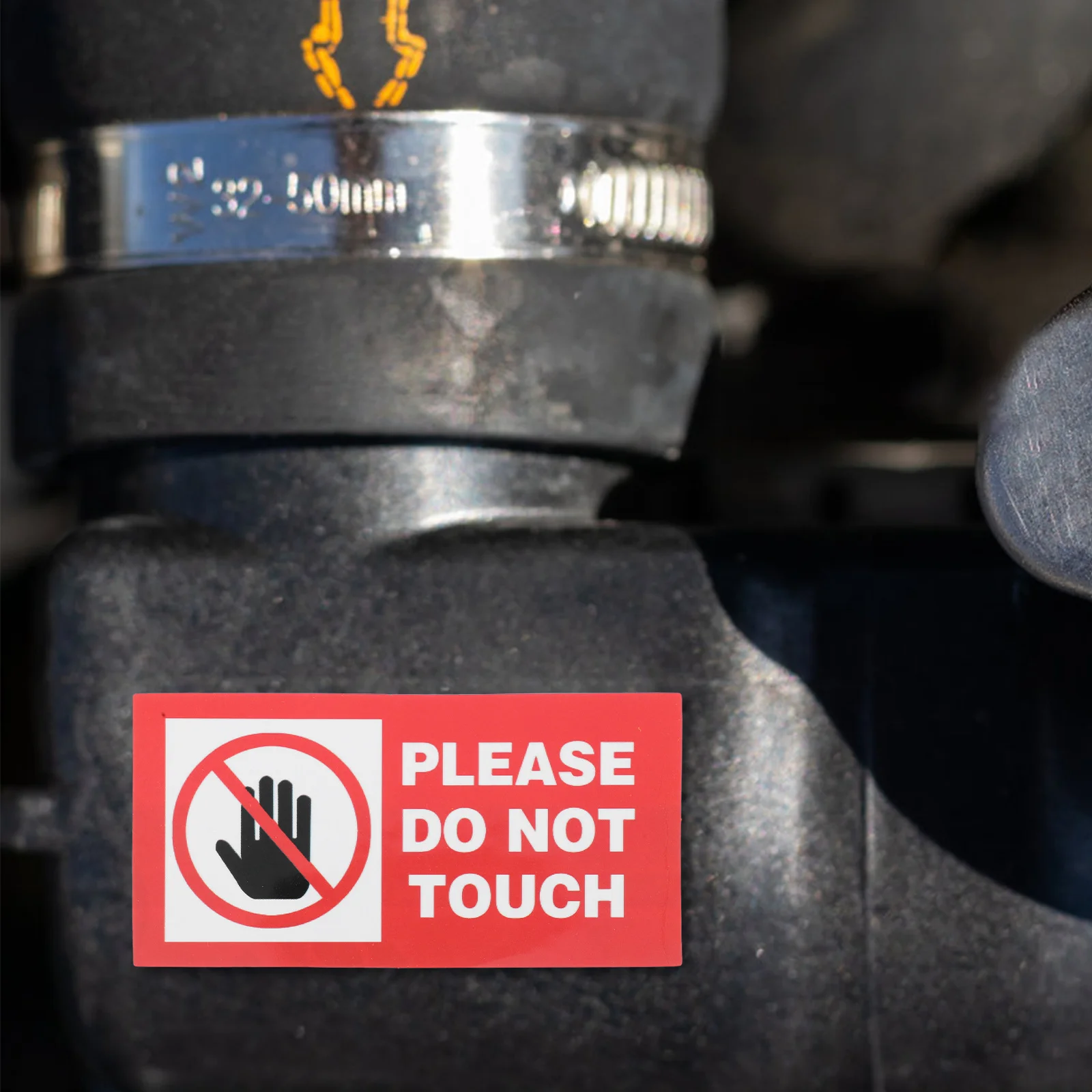 

10Pcs Do Not Touch Warning Stickers Vinyl Safety Labels Self Adhesive for Industrial Office Factory Machine Use