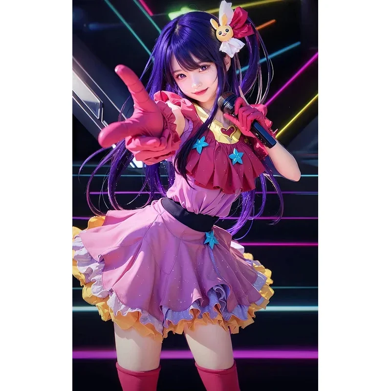 Anime Oshi No Ko Cosplay Ai Hoshino Costume Lolita Dress Ragazze Uniforme scolastica Parrucca Vestito Donne Gioco di ruolo Evento Festa Gonna Outfit