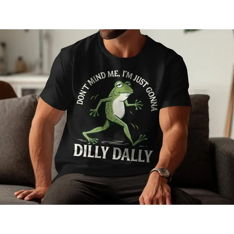 Футболка с забавной лягушкой Dilly Dally, одежда Weirdcore, ретро, винтажный лютий мем, странный, нечетный, специально