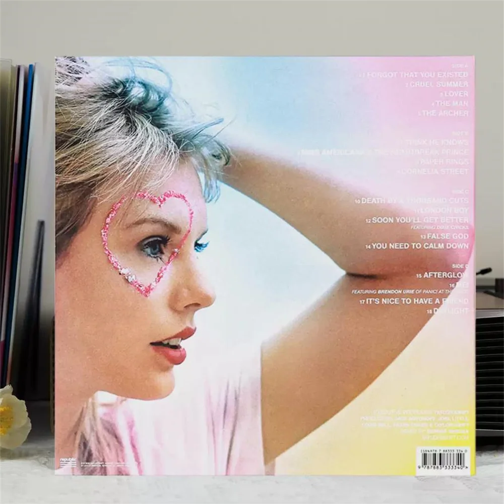 ألبوم سجلات الفينيل للمغني الشهير "العاشق" - قرص تسجيل فينيل مزدوج اللون باللون الوردي والأزرق 2LP