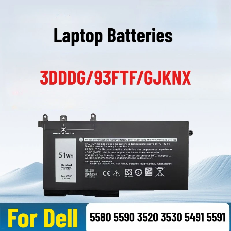 

For Dell Latitude 5580 5590 3520 3530 5491 5591 GJKNX Laptop Batteries 3DDDG/93FTF/GJKNX