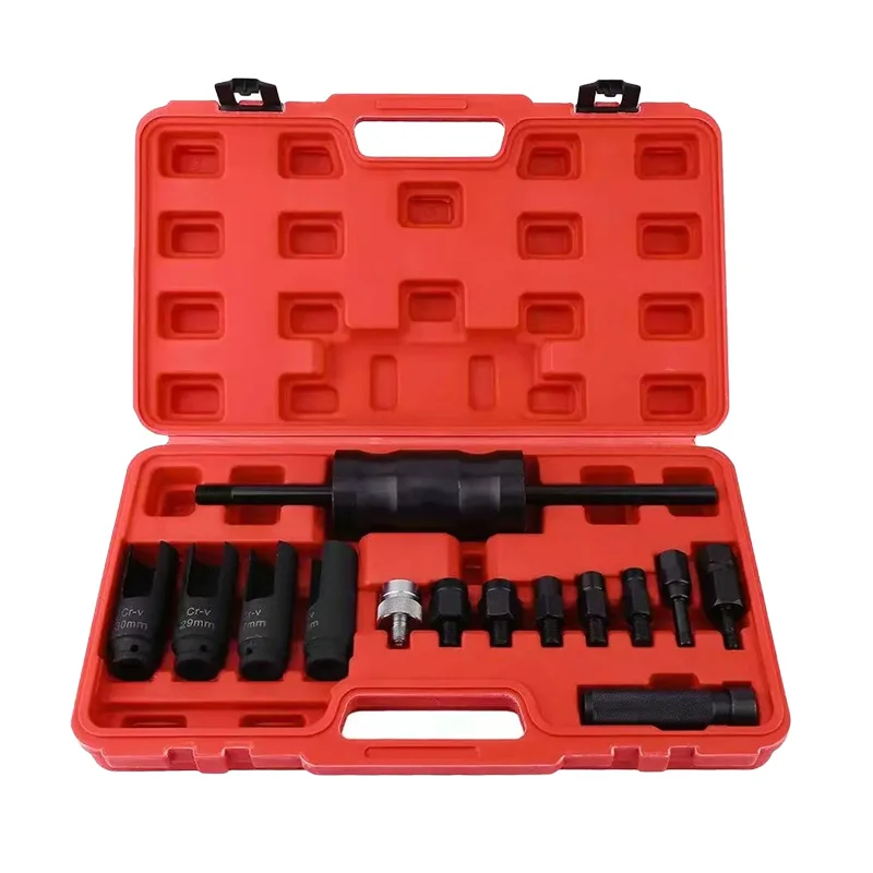 

Suitable for 14-piece set of fuel injector removal pull horse maintenance tool fuel injector sensor disassembly and removal slee