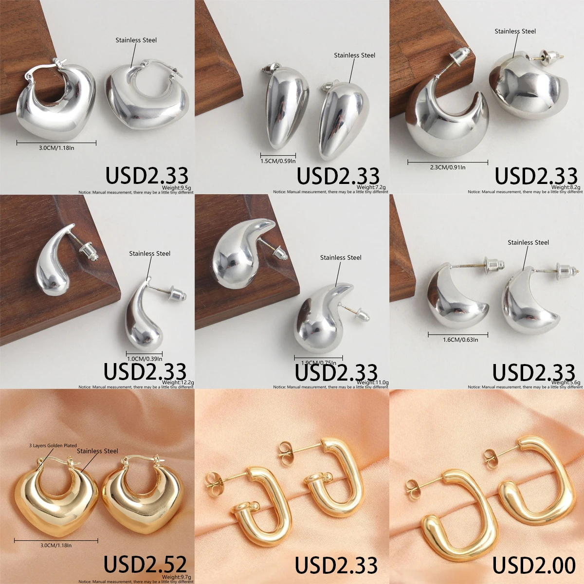 MHS.SUN 【Clearance Discount Earrings】Wholesale Fashion Women's Earrings Fashion Personalized Earrings Ear Jewelry Party Gifts