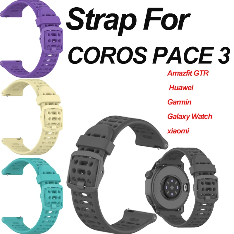 Silikon-Armbanduhr COROS PACE 3/APEX 46 mm/APEX Pro Band für COROS APEX 2 Pro Pulsera Sport atmungsaktive Correas-Armbanduhr 22 mm