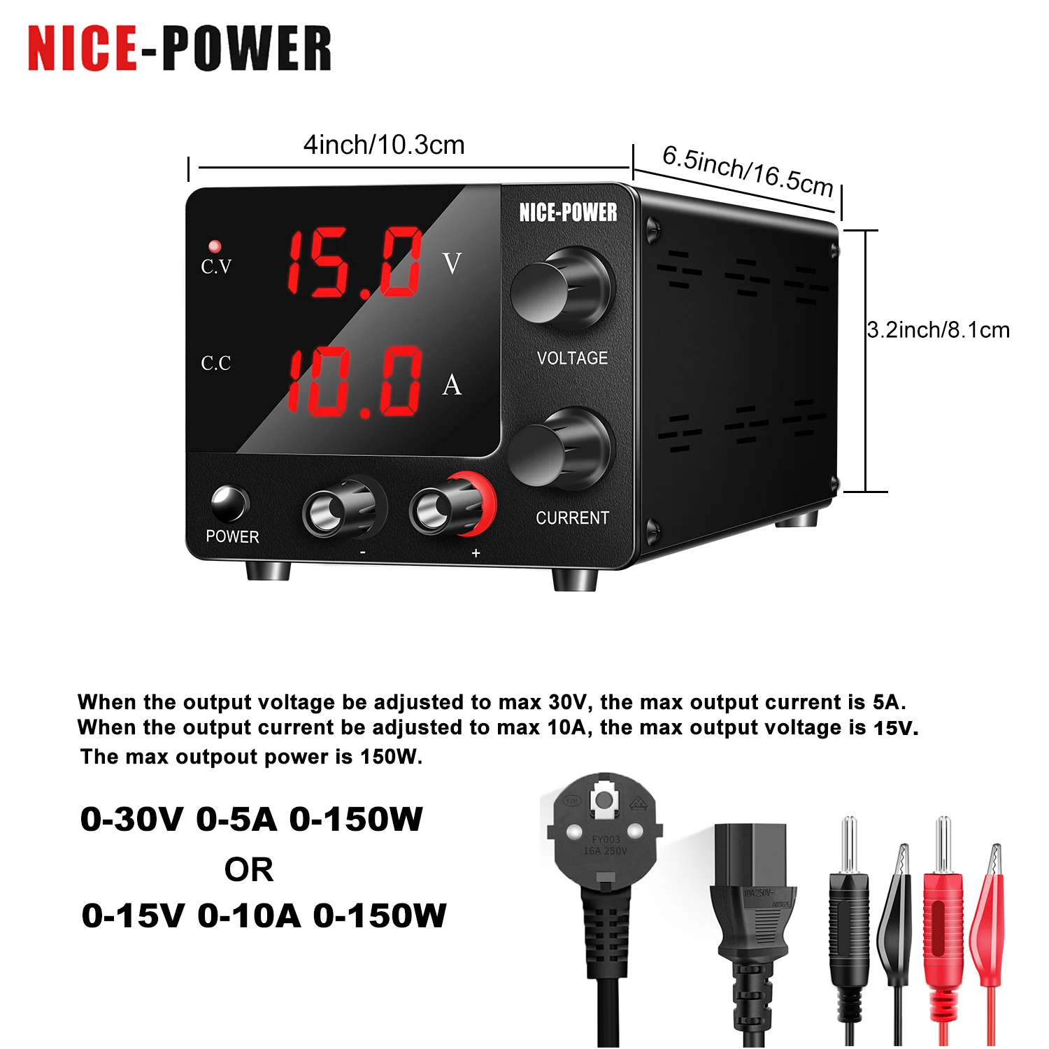 

DC Lab Power Supply Adjustable 30V 5A Switch Digital Bench Power Souce 15V 10A Voltage Regulator 100V-240V For DIY Phone Repair