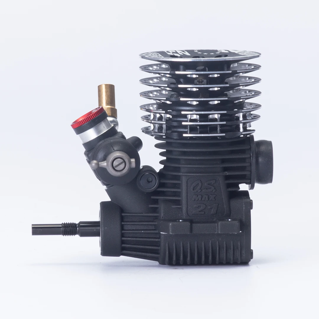 OS Engines SPEED R21 EURO II 21 Competition Nitro Engine Combo with 1DR01 Exhaust Pipe for 1/8 On Road RC Model Car Engine Kit