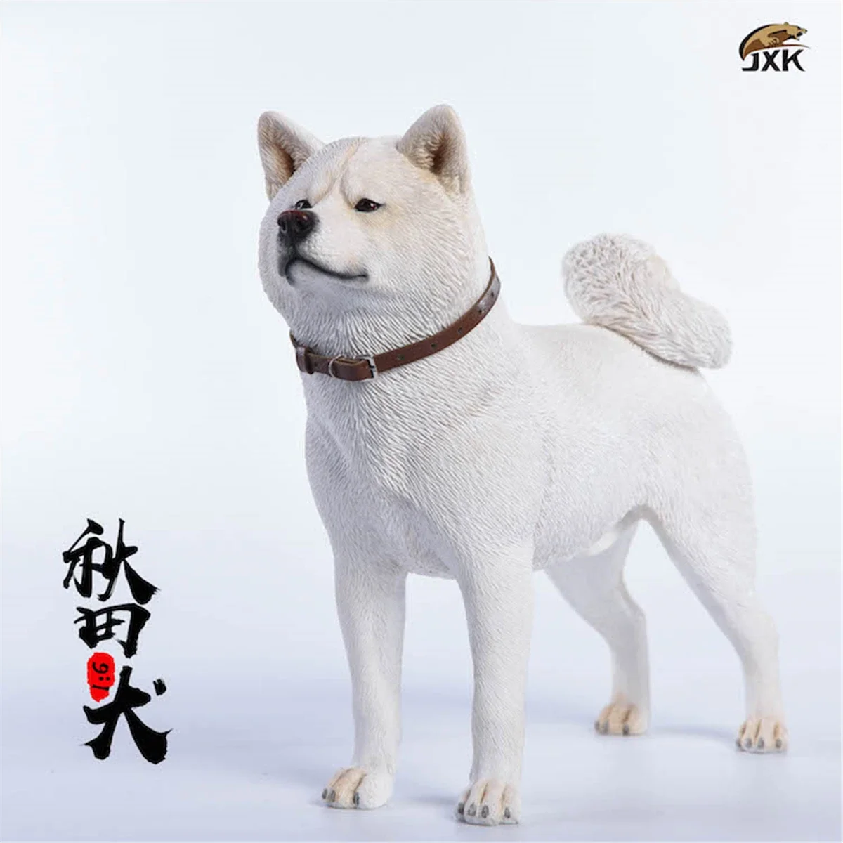 JxK scala 1:6 giapponese Akita Dog Pet Figure Healing Canidae Animal Collector Toy resina decorazione Desktop regalo