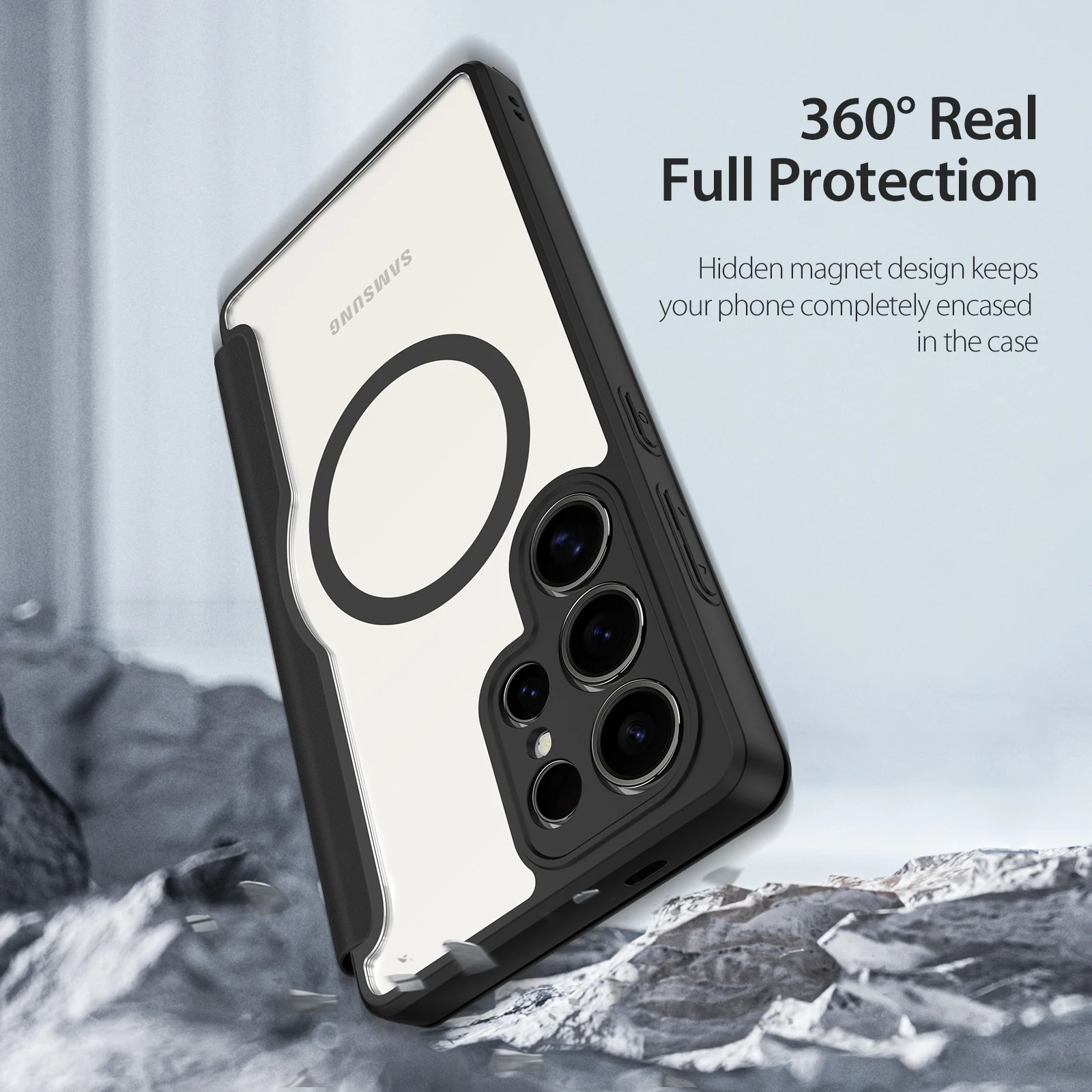 DUX DUCIS Folio Case For Samsung Galaxy S25 Ultra,S25,S25 Plus S25 Edge With Wallet Back Cover With MagSafe