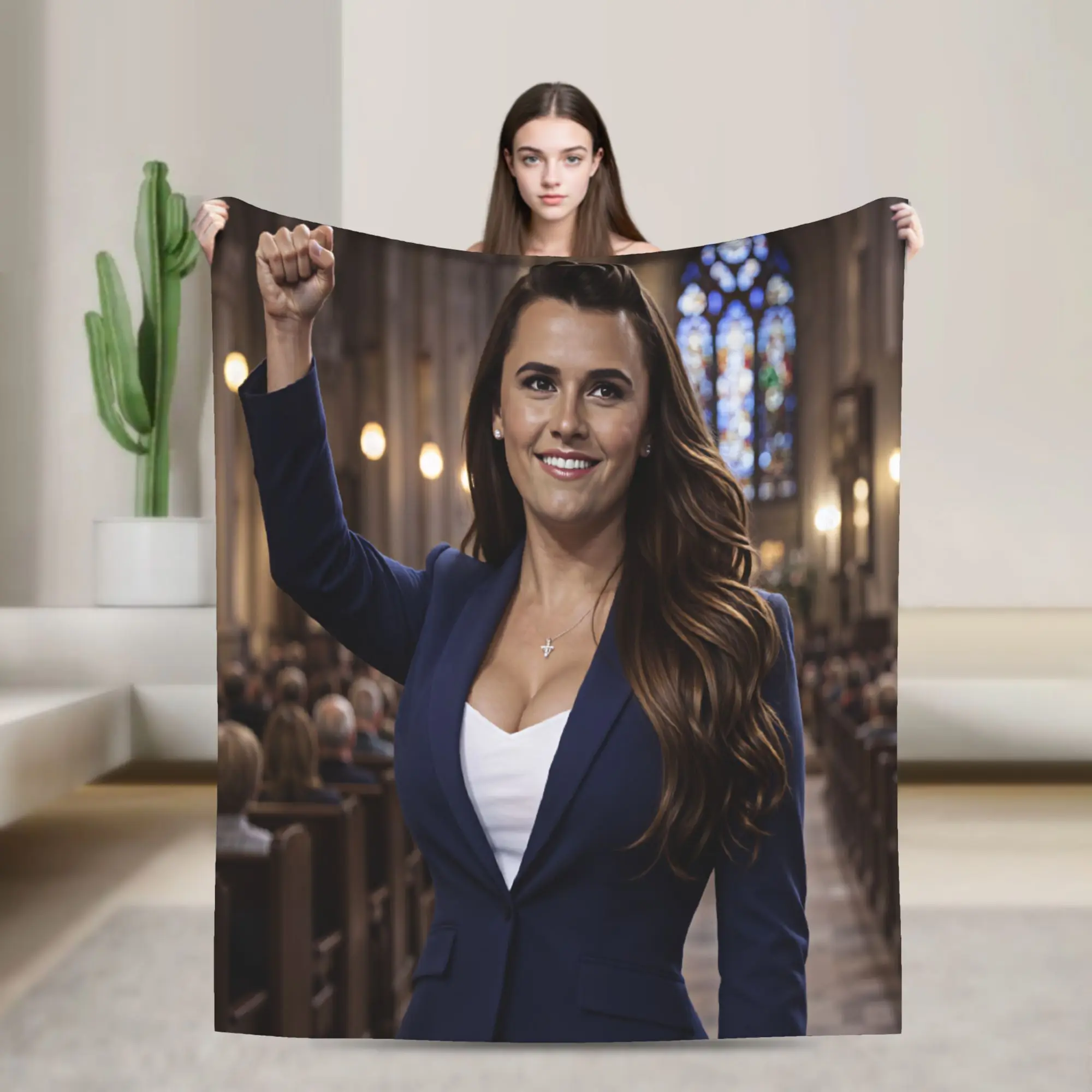 Comfortable Throw Blanket Travel Charlie Kirk Church Power Pose Meme Blanket Flannel Bedspread For Sofa Home Sofa Bed Cover