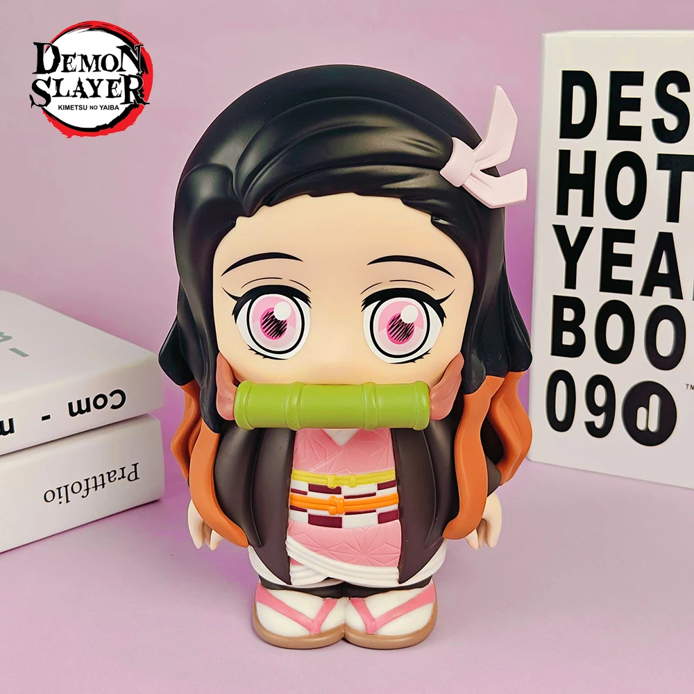 

Demon Slayer Officially Licensed PVC Piggy Bank Coin Bank Figurine Money Box Nezuko Collectible Desktop Organizer Savings Jar