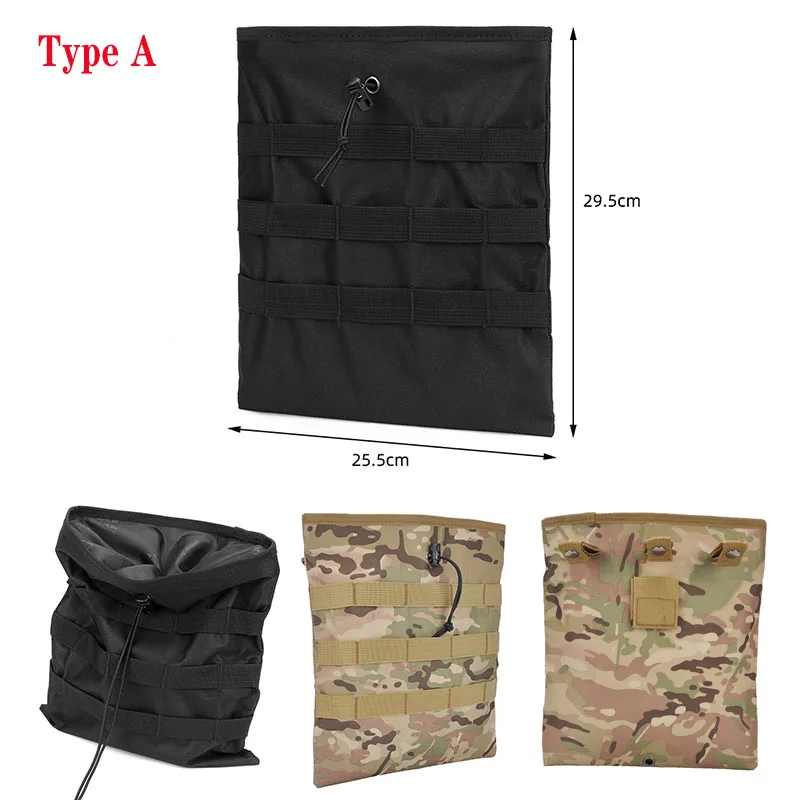 Tactische Molle Opvouwbare Magazijn Dump Drop Pouch Nut Trekkoord Herstel Mag Holster Munitie Tas Jacht Accessoires Etui