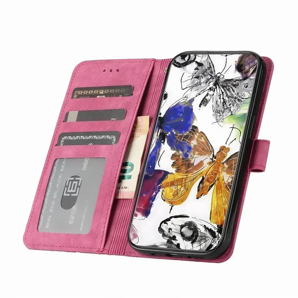 Cute Fashion Butterfly Phone Case For TCL 40 XL SE 403 405 406 408 40R 40X 40SE Wallet Card Slots Protect Phone Cover #DDB