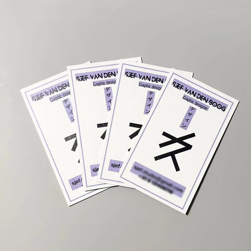 200枚 カスタム名刺 コットン紙 レタープレス紙 エンボス加工 デボス加工 サンキューカード グリーティング クリスマス招待状