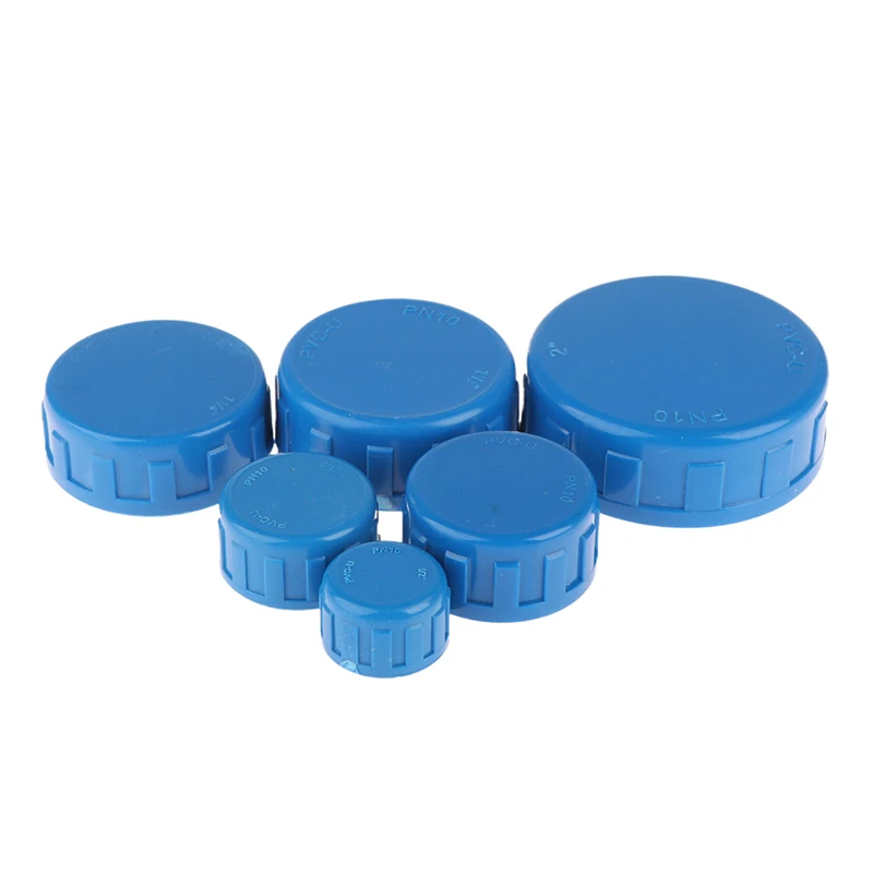 1Pc PVC Female Thread End Cap Connector 1/2 3/4 1 1.2 1.5 2 Inch End Connector 20 25 32 40 50 63mm Water Pipe Adapter
