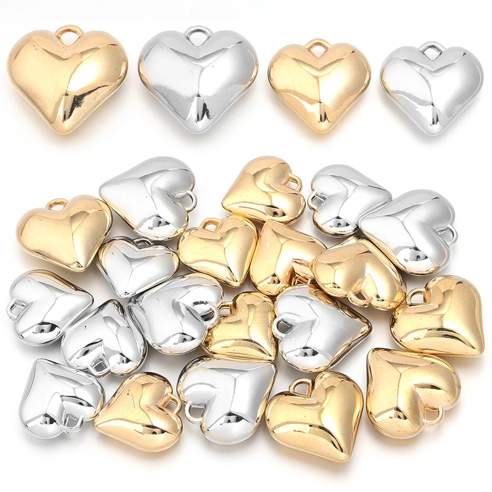 10 teile/los Liebe Herz CCB Charms Kunststoff Charms Anhänger Für Schmuck Machen DIY Handgemachte Armbänder Halskette Ohrringe Zubehör