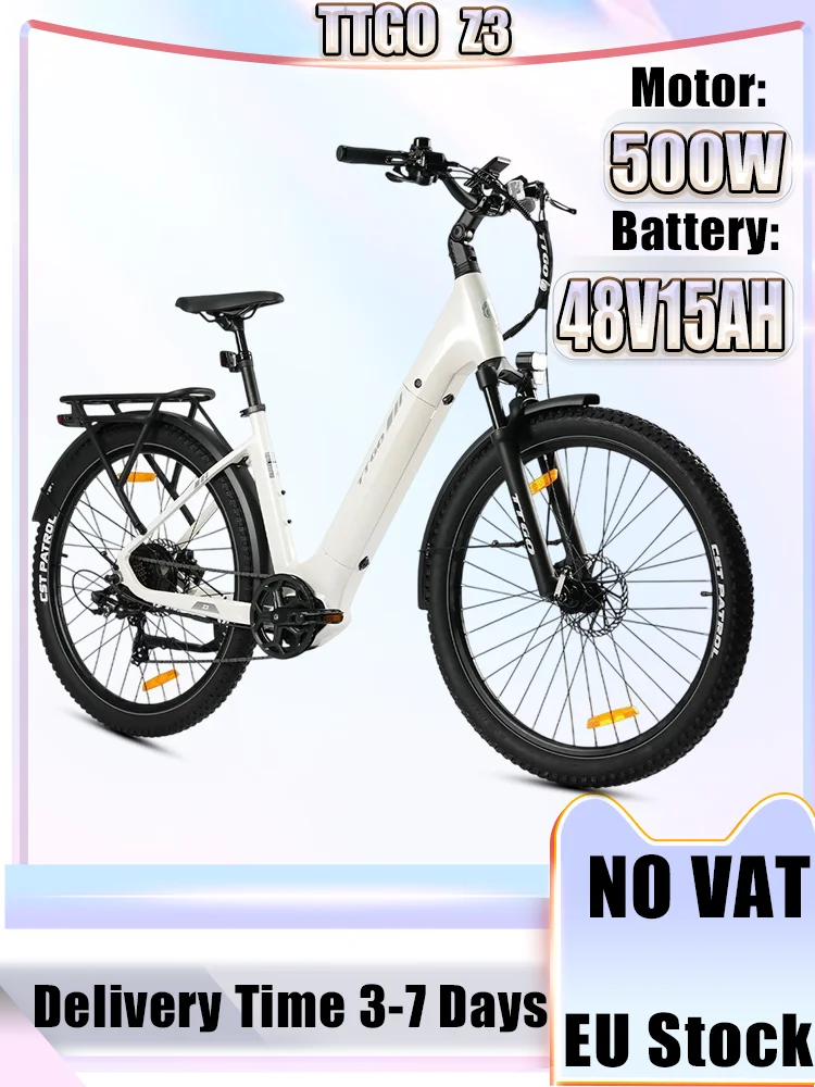Elektrische fiets TTGO Z3 500W borstelloze motor 48V15AH batterij elektrische fiets volwassen hydraulische schijfrem 27,5 inch band E-bike - afbeelding 2