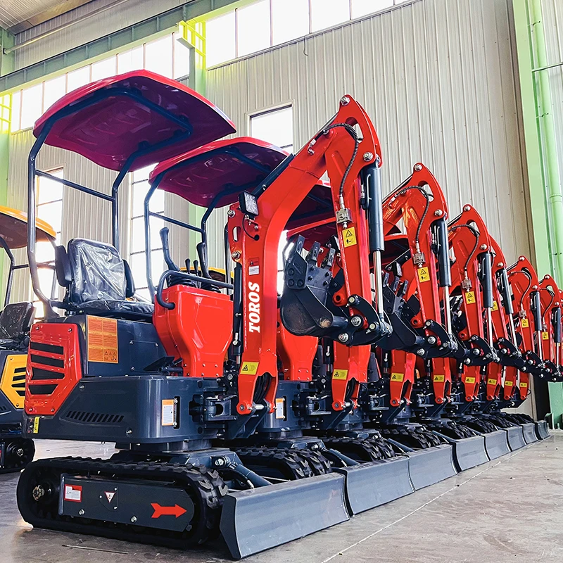 Chinese TOROS High Top Quality Crawler 1.2 Ton Mini Excavator Hydraulic Micro Small Digger  1Ton Prices Customizable Sale