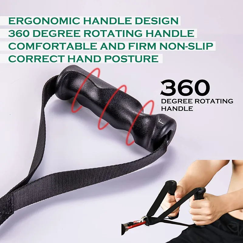 1 Pair Cable Machine Handles Attachment Ergonomic Fitness Grips Heavy Duty Exercise Handles for Yoga Resistance Bands Pull Down