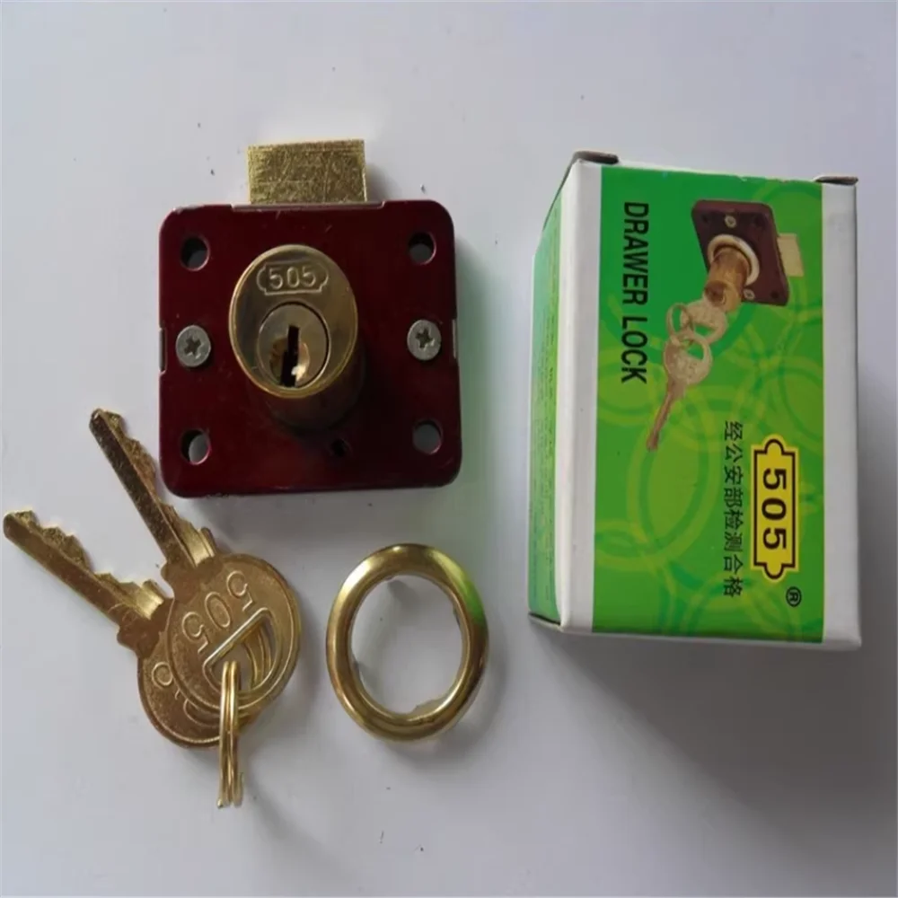 Old style drawer lock, desk, file cabinet lock, 505 metal cabinet door lock