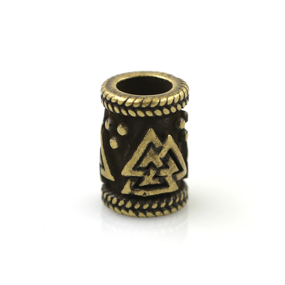 Stainless Steel Antique Bronze Viking Spacer Beads for DIY Paracord Knife Lanyard Jewelry Accessories Leather Bracelet Making