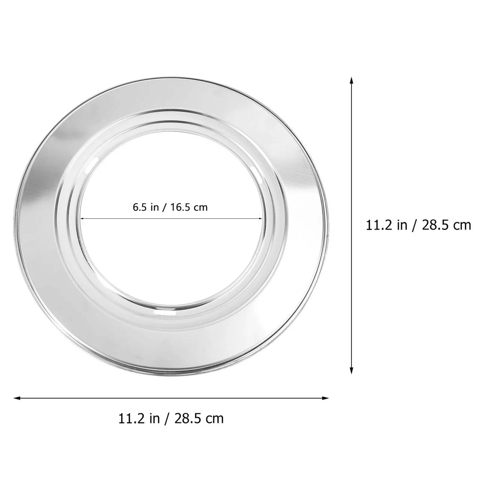 Steamer Basket Ring Adapter Stainless Steel Steaming Ring Rack 28.5cm Outer 16.5cm Inner Dumpling Bao Bun Dim Sum Kitchen