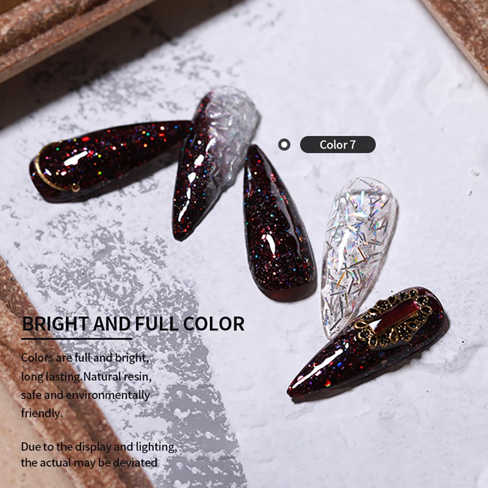 Vendeeni 9 Kleuren/Set Glanzend Rood Serie Gel Nagellak Weken Van Uv Led Glitter Pailletten Wijn Rode Nail Art Gel Vernis Lak