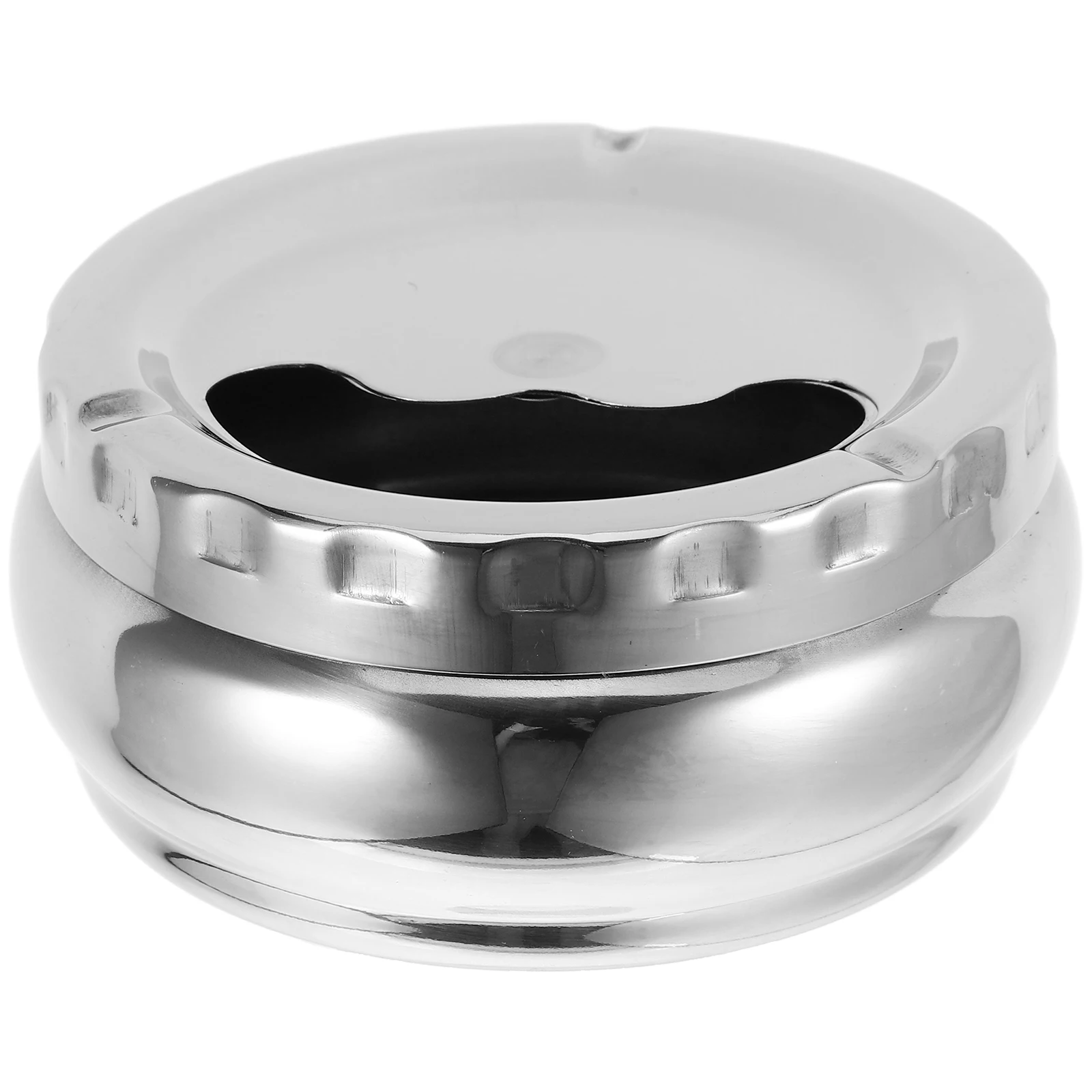 

Automatic Ash Shaped Stainless Steel Smoke With Lid Ashtray Home Ash Tray Outdoor Ashtray Car Indoor Outdoor Use