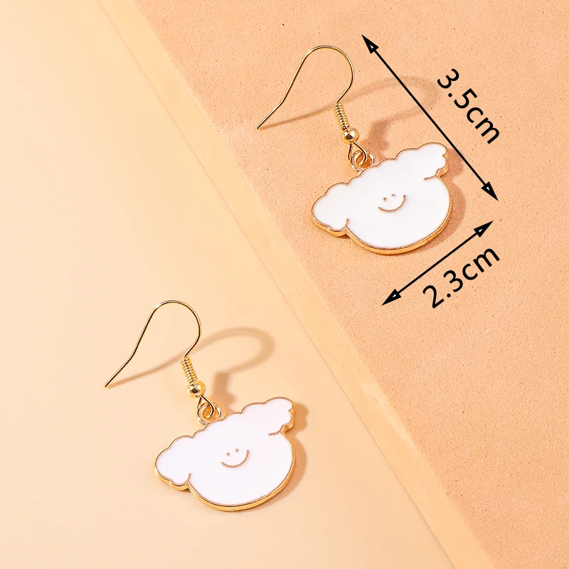 Leslie Heiße Emaille Tier Ohrringe Nette Katze Hund Kaninchen Bär Einhorn Ohrringe für Frauen Baumeln Ohrringe Geburtstag Schmuck Geschenke – Detail 6