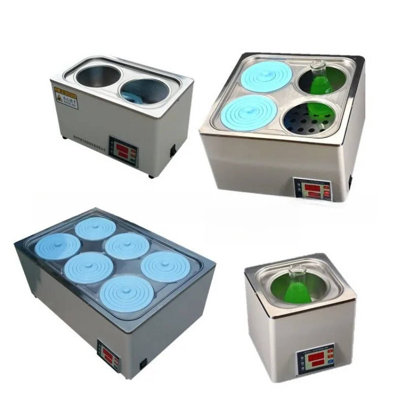Digital Display Thermostatic Water Bath, Anti Dry Burn Electric Heating Tank Single/Double/4/6 Hole Magnetic Stirring Lab Heatin