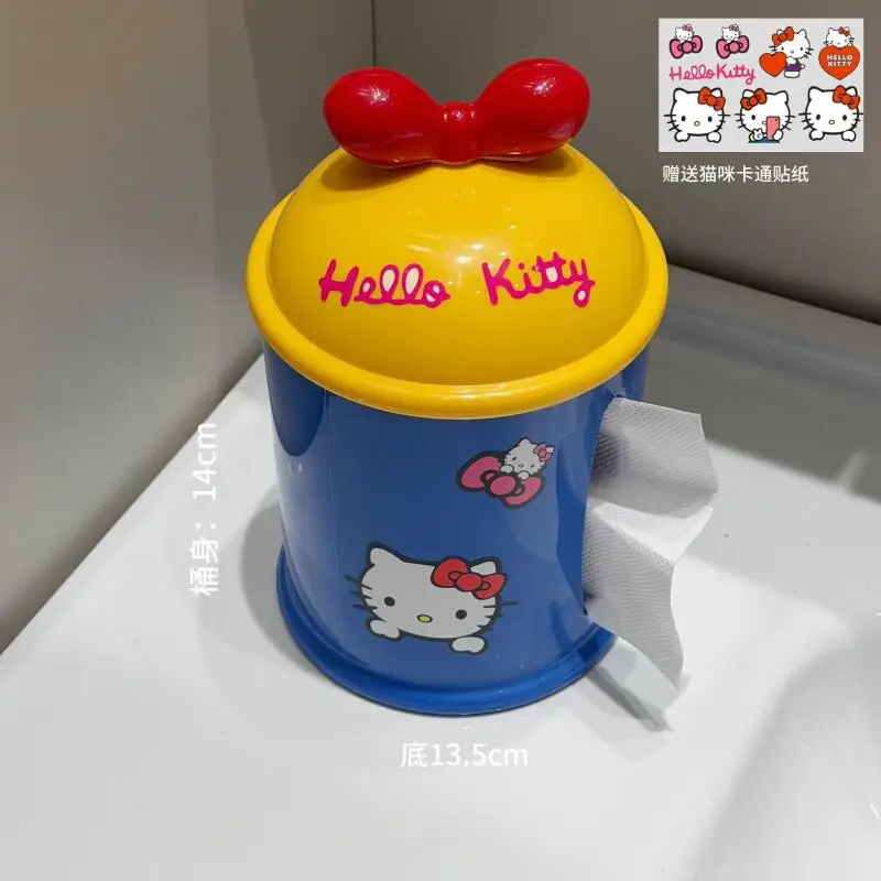 Sanrio Cartoon Hello Kitty Red Bow Rotundity Tissue Storage Box Living Room Bedroom Desktop Decoration Friend's Birthdays Gifts view 3