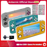 ANBERNIC RG505 Handheld Game Console Android 12 Unisoc Tiger T618 Built-in 128G Pre-Loaded 3172 Games 4.95 Inch OLED Screen