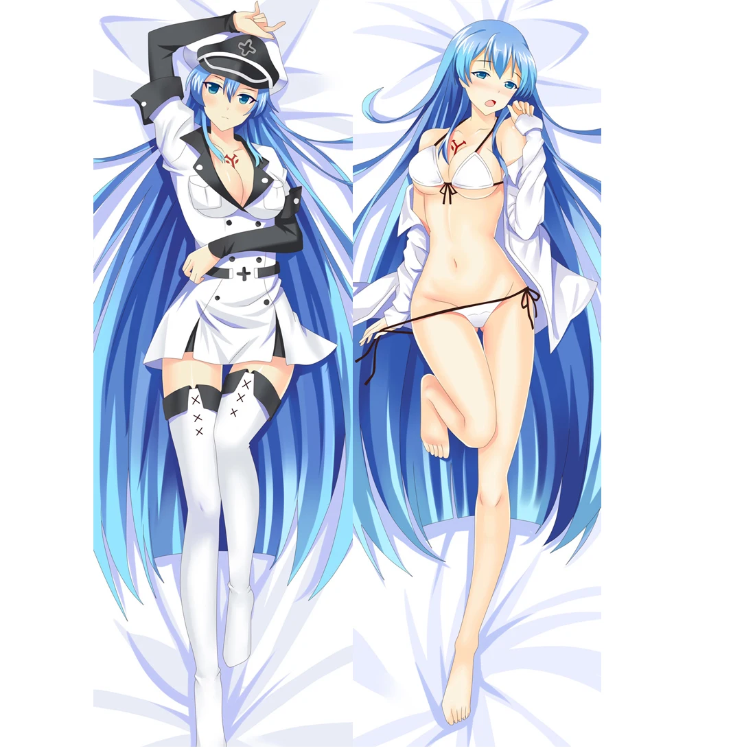 Japan Anime Akame Ga KILL! Esdeath Hugging Body Pillow Cover Case 52048