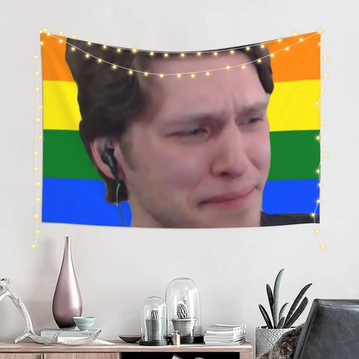 Jerma crying Tapestry Decoration Home Decoration Wall Aesthetic Room Decorations Tapestry