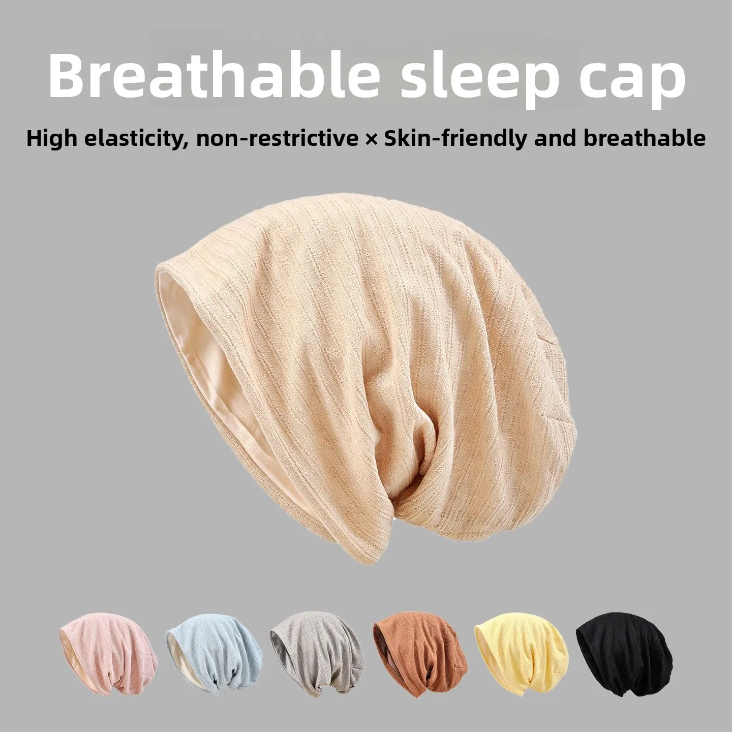 

Women's Summer Thin No-Pressure Hair Messing Cap Windproof Sleeping Cap Postpartum Cap Cute Cartoon Style EVA Material