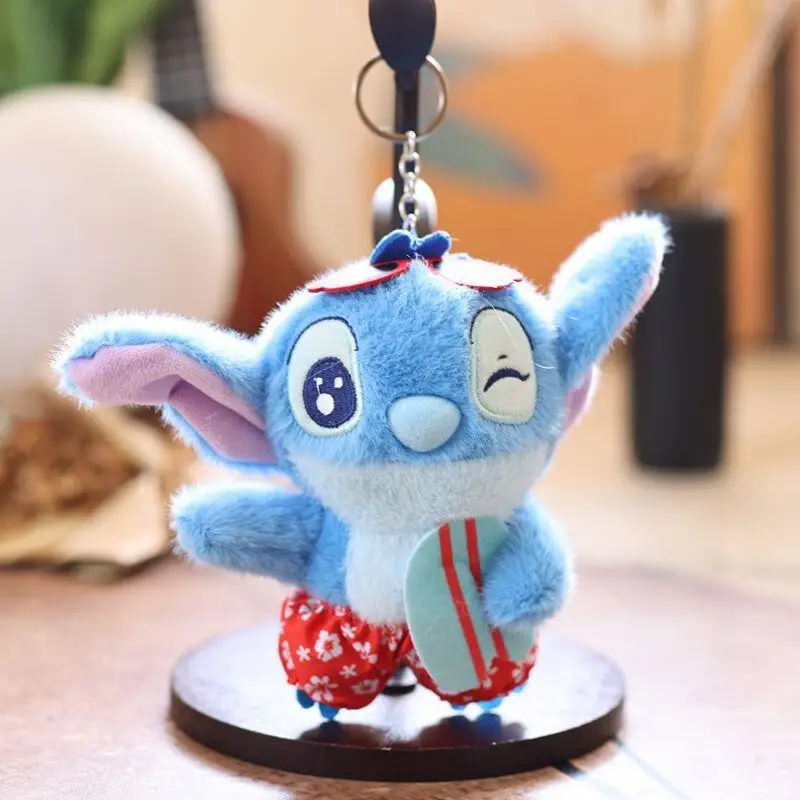 ディズニー ステッチ クリエイティビティ ギター スター ミニ 漫画 ぬいぐるみ キーホルダー バックパック 吊り下げロープ デコレーション クリスマス カップル 誕生日プレゼント