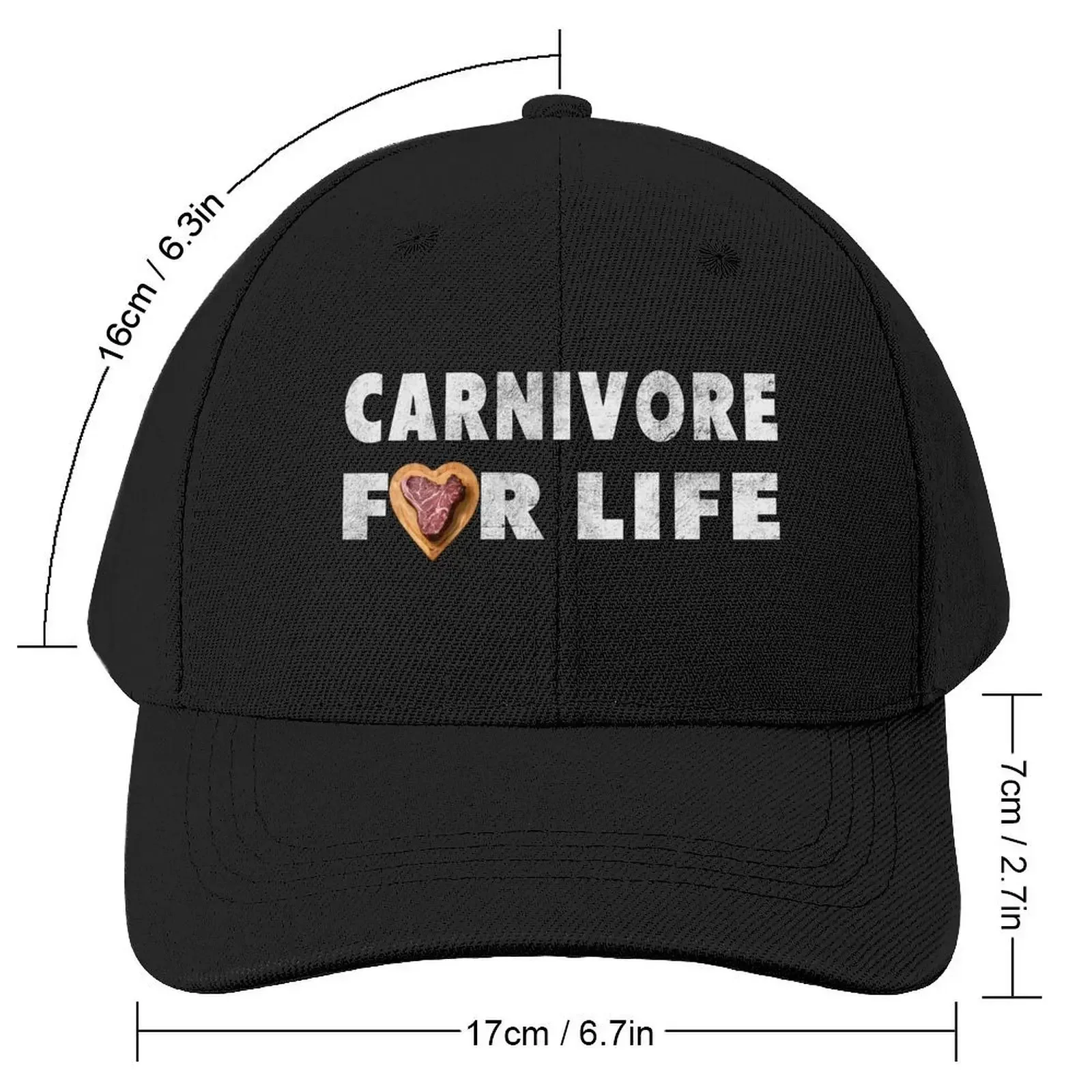 CARNIVORE FOR LIFE, For Carnivore, Meat Eater, Healthy Lifestyle Choices Baseball Cap Sunhat birthday Men's Caps Women's