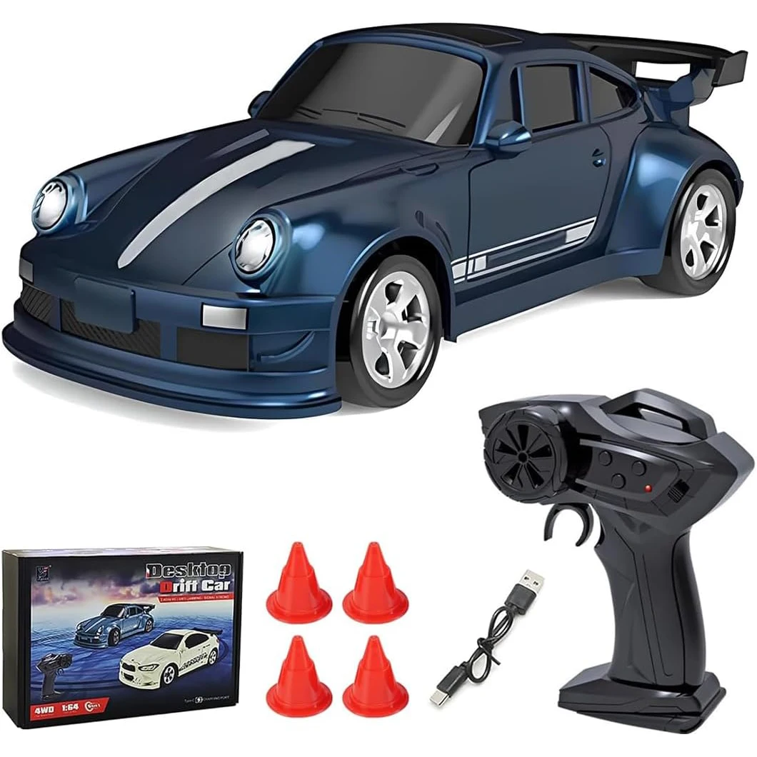 1/64 RC Car Four-Wheel Drive Remote Control Desktop Stunt Car Full Proportions Mini Racing Drift Car Toy Model Gift
