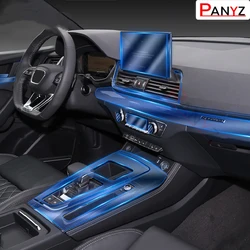 For Audi Q5 Sportback 2021-2022 Car Interior Center Console Transparent TPU Protective Film Anti-scratch Repair Film Accessories