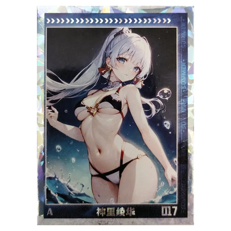 Anime Goddess Story Rare A Refraction Game Collectible Cards Bronya Hu Tao Nami Yuuki Asuna Nezuko Toys for boys Birthday Gifts