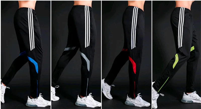 Running Pants for Men Training Jogging Sports Pants With Zipper Pockets Trousers Football Fitness Leggings Sweatpants