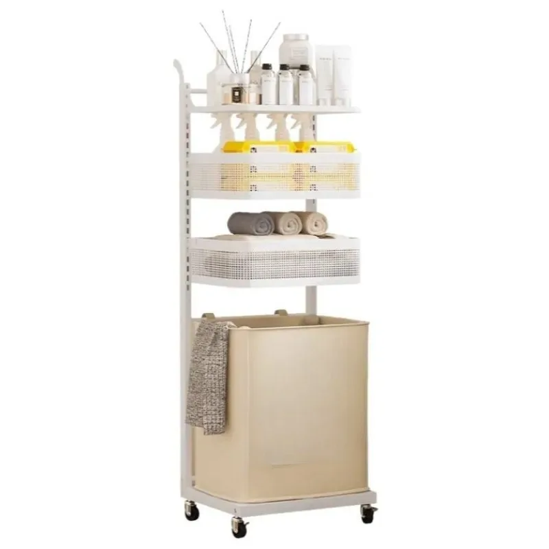 Removable Laundry Basket Rack Three-layer Trolley Rack Multi-layer Detachable Laundry Basket When Landing