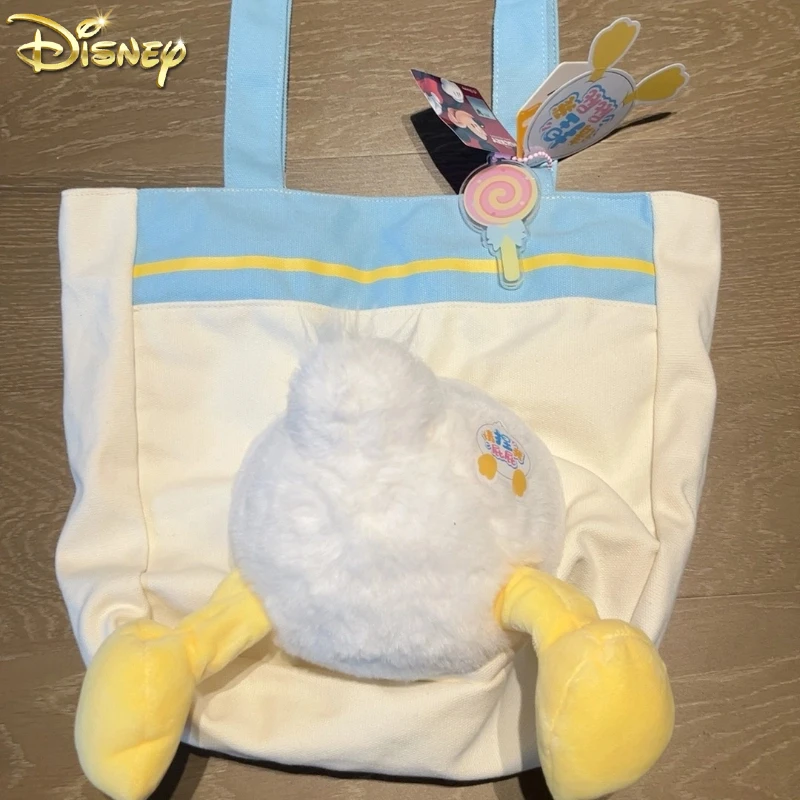 

В наличии, натуральная детская сумка через плечо с рисунком Дональда Дака, высококачественная универсальная сумка для покупок для отдыха, модная сумка с Дональдом Даком