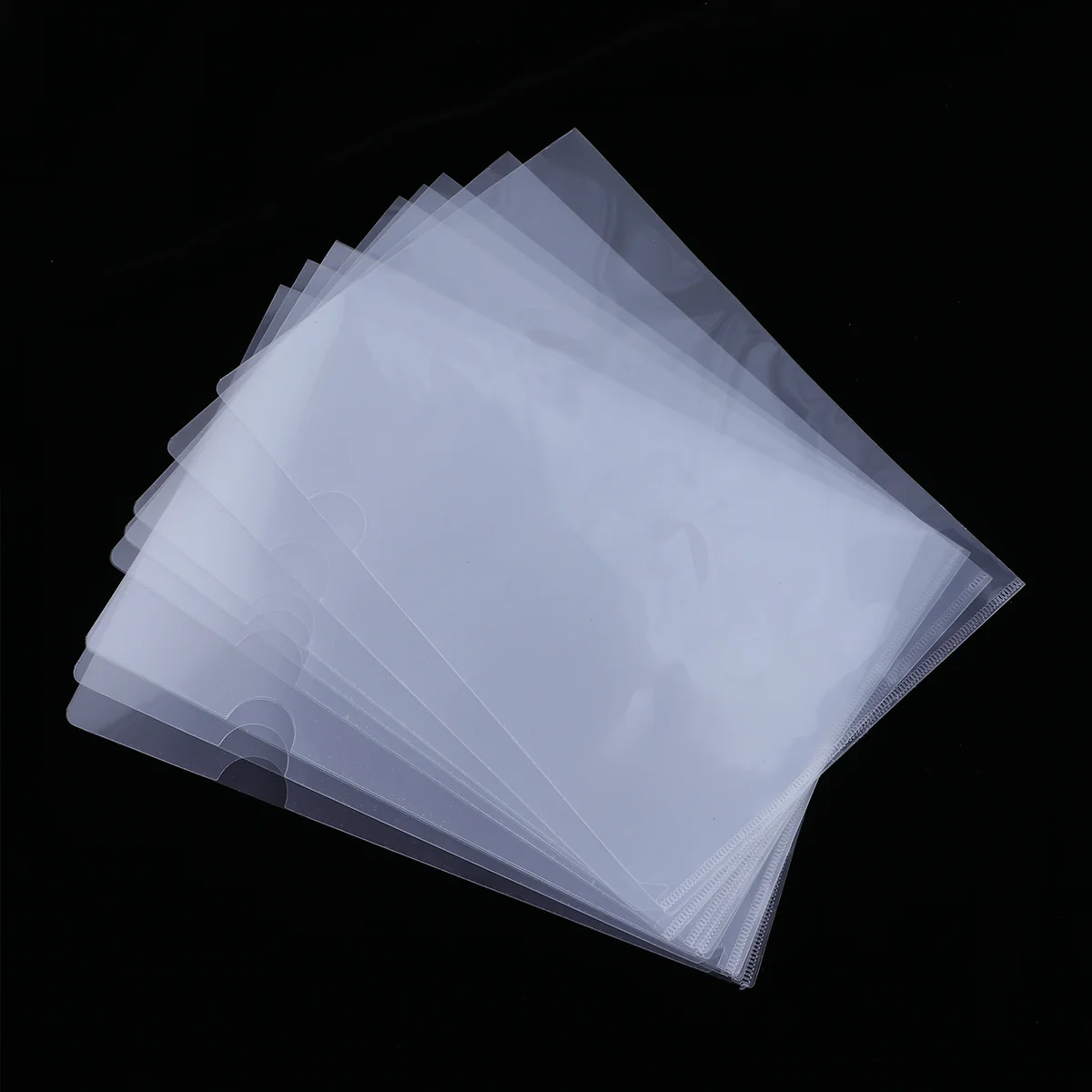 12pcs Clear Document Folder L-Type Plastic Folder Copy Safe Project Pocket US Letter/ A4 Size in Transparent Color