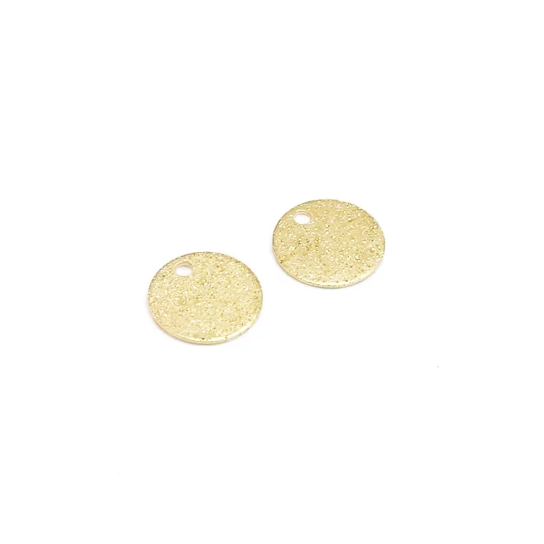 50pcs Bling Round Earring Charms, Round Circle Brass Charm, 10x0.5mm 12x0.5mm, Earring Findings, Jewelry Making R2515
