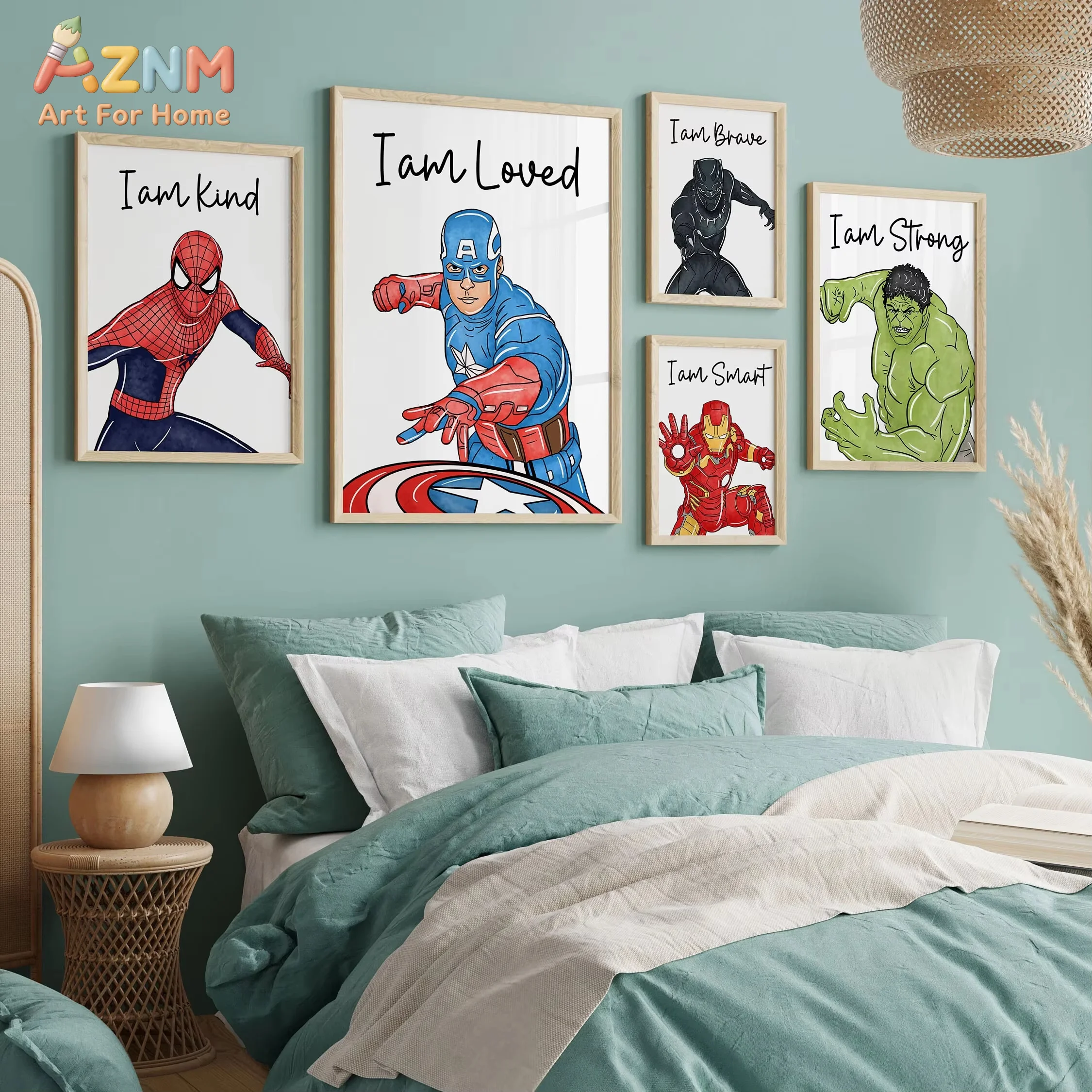 Set 5 Poster Kanvas Lukisan Mo - Home Improvement Kids ulasan dan harga