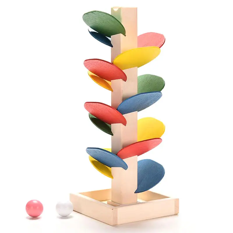 

Montessori Educational toy Blocks Wooden Tree Marble Ball Run Track Game Baby Kids Children Intelligence Early Educational Toy