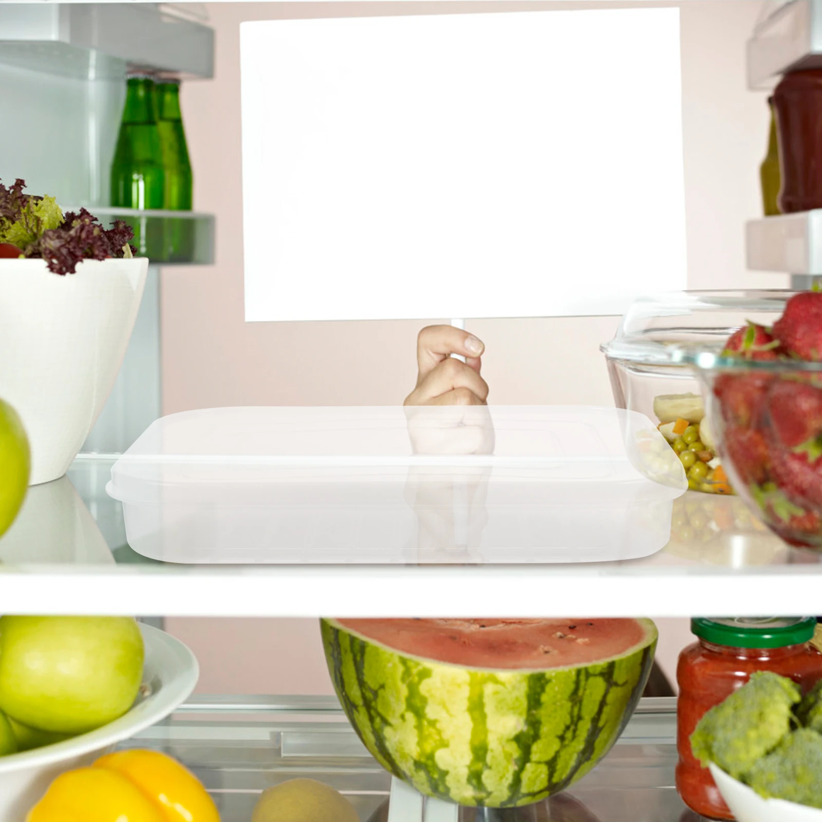 

2 Pcs Airtight Food Storage Containers Premium Bacon Keeper for Fridge Refrigerator Sealed Box Set Storing Shrimp Chicken Fish