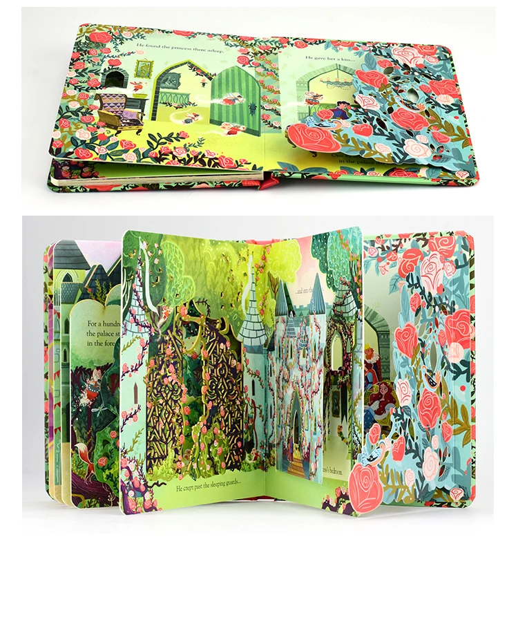 Usborne Peep Inside Fairy Tale Sleeping Beauty Montessori Educational English Picture Book for Kids Reading 3D Flap Story Books