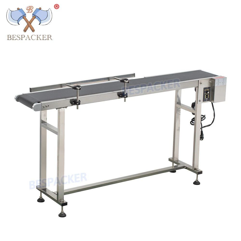 Bespacker PDS-190 Струйный принтер Конвейер Стол Ленточный переносной стол Сортировочный верстак Ленточный конвейер Коробка для бутылок Сумка Наклейка Конвейер