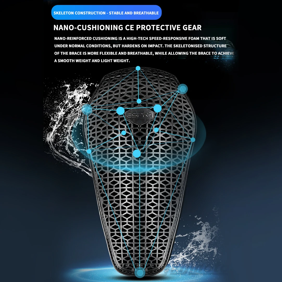 VEMAR Ginocchiere per moto anticaduta refrigerate Ginocchiere per motocross ad alta elasticità DH ATV MTB Ciclismo Manicotti per moto Ginocchiere